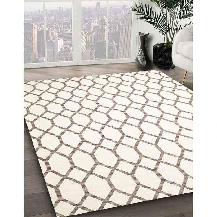 Machine Washable Contemporary Beige Rug in a Family Room, wshcon621