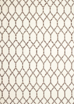 Contemporary Beige Trellis Rug, con621