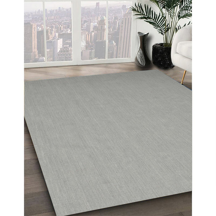 Contemporary Dark Gray Modern Rug in Family Room, con624