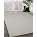 Contemporary Dark Gray Modern Rug in Family Room, con625