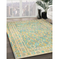 Contemporary Sage Green Southwestern Rug, con627