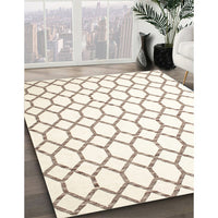 Contemporary Blonde Beige Trellis Rug, con628