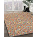 Machine Washable Contemporary Rust Pink Rug in a Family Room, wshcon629
