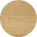 Sideview of Contemporary Yellow Solid Rug, con62