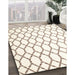 Contemporary Blonde Beige Trellis Rug in Family Room, con630