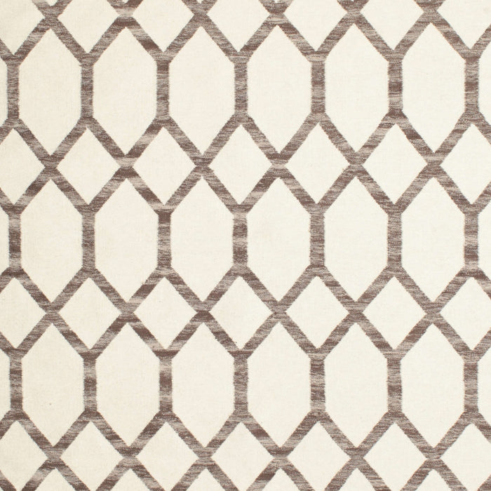 Contemporary Tan Brown Trellis Rug, con631