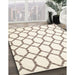 Contemporary Tan Brown Trellis Rug in Family Room, con631