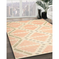 Contemporary Golden Blonde Gold Modern Rug, con632