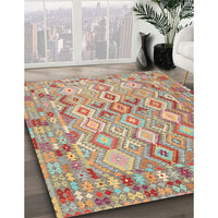 Contemporary Rust Pink Southwestern Rug, con639