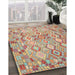 Contemporary Rust Pink Southwestern Rug in Family Room, con639