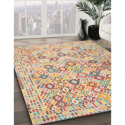 Machine Washable Contemporary Brown Rug in a Family Room, wshcon641
