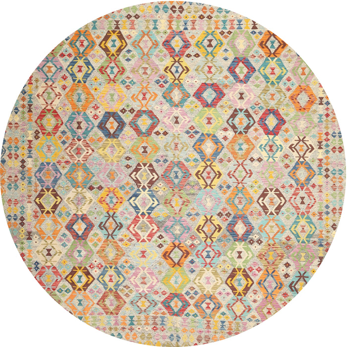 Square Machine Washable Contemporary Orange Salmon Pink Rug, wshcon643