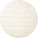 Sideview of Contemporary Soft Ivory Beige Solid Rug, con644