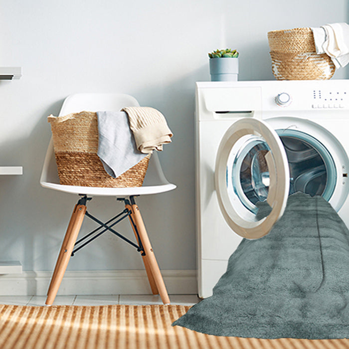 Machine Washable Contemporary Green Rug in a Washing Machine, wshcon647