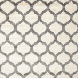 Square Contemporary Sage Green Trellis Rug, con648