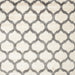 Square Contemporary Sage Green Trellis Rug, con648