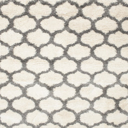 Square Contemporary Sage Green Trellis Rug, con650