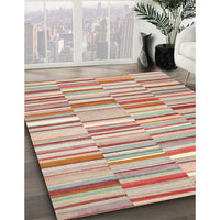 Contemporary Tan Brown Southwestern Rug, con653