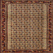 Square Contemporary Brown Modern Rug, con659