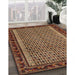 Contemporary Brown Modern Rug in Family Room, con659