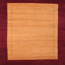 Sideview of Machine Washable Contemporary Dark Orange Rug, wshcon661