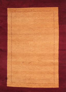 Contemporary Dark Orange Modern Rug, con661