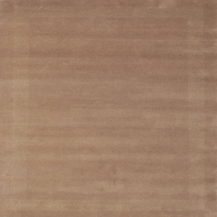 Square Contemporary Orange Brown Modern Rug, con663