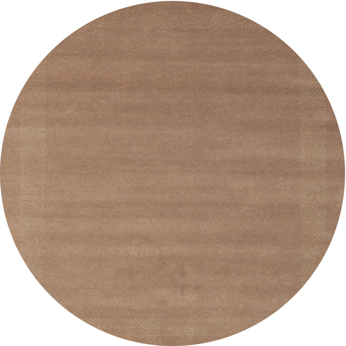 Sideview of Contemporary Orange Brown Modern Rug, con663