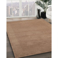 Contemporary Orange Brown Modern Rug, con665