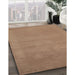 Machine Washable Contemporary Orange Brown Rug in a Family Room, wshcon665