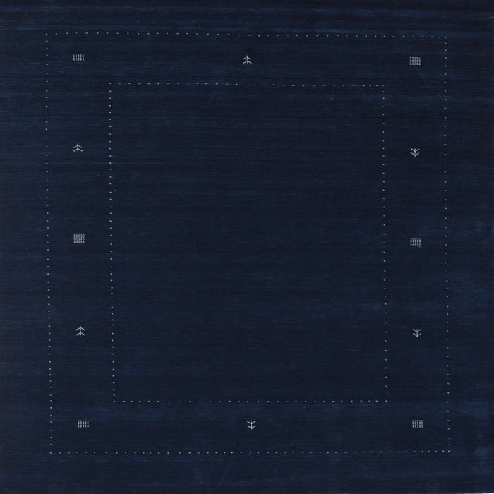 Square Contemporary Blue Modern Rug, con667