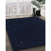 Machine Washable Contemporary Night Blue Rug in a Family Room, wshcon667