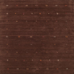 Sideview of Machine Washable Contemporary Night Red Rug, wshcon668