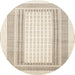 Sideview of Contemporary Light French Beige Brown Southwestern Rug, con669