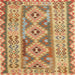 Square Contemporary Red Southwestern Rug, con675