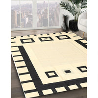 Contemporary Khaki Green Modern Rug, con676