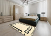 Machine Washable Contemporary Khaki Green Rug in a Bedroom, wshcon676