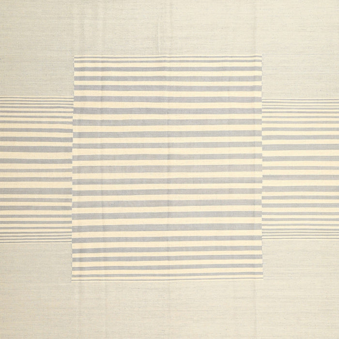 Square Contemporary Peach Beige Solid Rug, con677