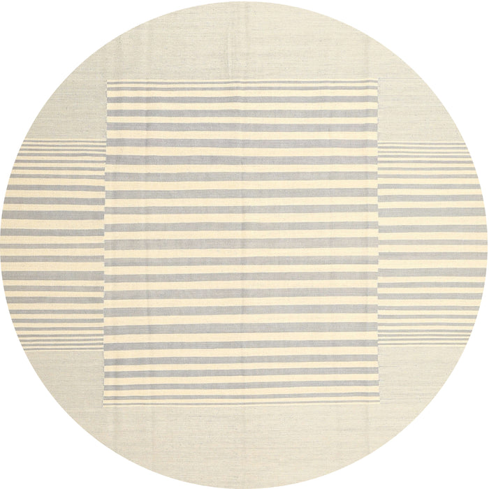 Sideview of Contemporary Peach Beige Solid Rug, con677