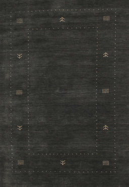 Machine Washable Contemporary Charcoal Black Rug, wshcon680