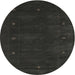 Square Machine Washable Contemporary Charcoal Black Rug, wshcon680