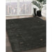 Contemporary Charcoal Black Modern Rug in Family Room, con680