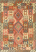 Contemporary Sand Brown Southwestern Rug, con682