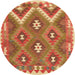 Square Machine Washable Contemporary Red Rug, wshcon684