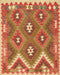 Contemporary Red Southwestern Rug, con684