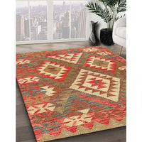 Contemporary Red Southwestern Rug, con685