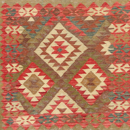 Sideview of Machine Washable Contemporary Red Rug, wshcon685