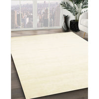 Contemporary Beige Solid Rug, con68