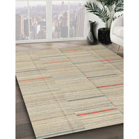 Contemporary Camel Brown Modern Rug, con690