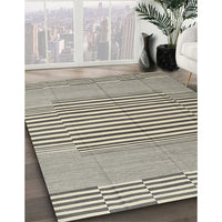 Contemporary Tan Brown Modern Rug, con693